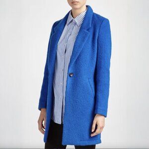 Maison Scotch (Scotch & Soda) Electric Blue Bonded Wool Coat, Size - Small